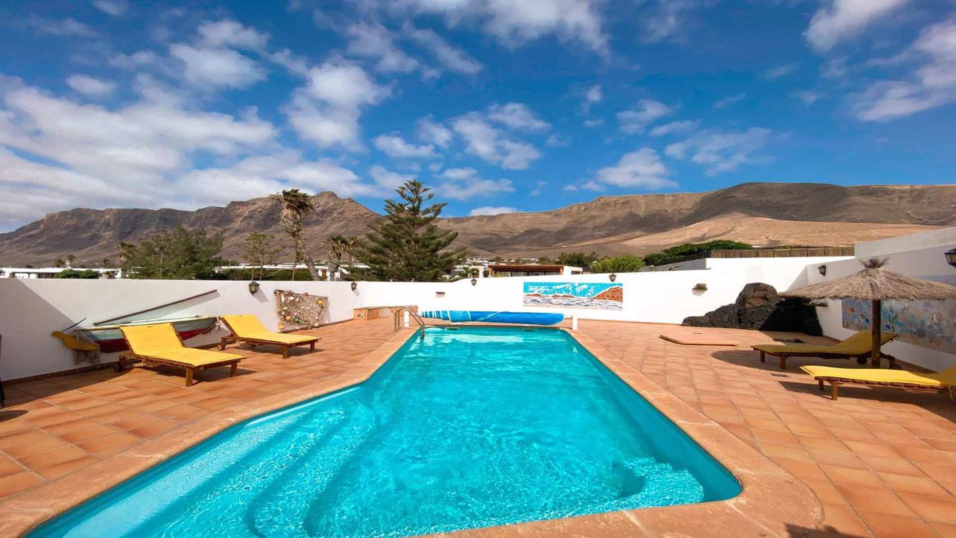 Bungalow Allende Famara Con Piscina Privada Y Ac Exteriér fotografie